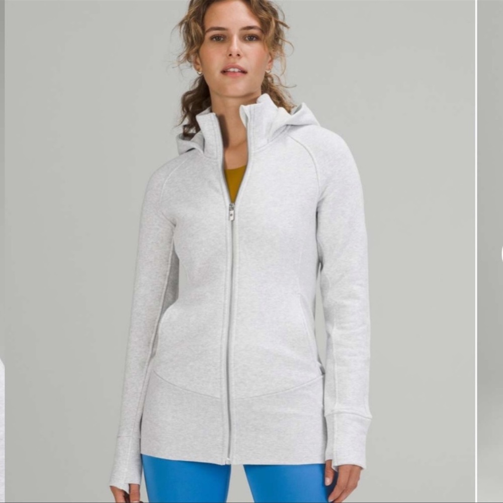 Lululemon radiant jacket in light grey size 6